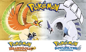 Japanese of artworks of Pokemon versions Heart Gold (on left) and Soul Silver (on right). Both games are remakes of the original Gold and Silver versions. If Nintendo is to follow the schedule they've been following for years, we should expect to see remakes of Ruby and Sapphire announced tomorrow.