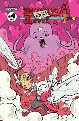 Cover to "Adventure Time: The Flip Side" #4 from BOOM!. Cover art by Wook Jin Clark.