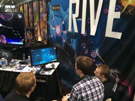 Ian Gaudreau (center) with the RIVE development team